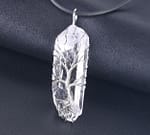 Collier Fleur Quartz Arbre de Vie Silver Necklace