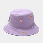 Chapeau de Fleur Bob Brodé Violet