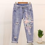 Pantalons Fleuri Jeans à Fleur 1 XL