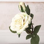 Fleurs artificielles Roses Blanc 5