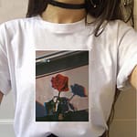 T-shirt Fleuri Rose Vintage Blanc XXL