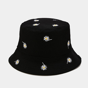Chapeau de Fleur Marguerite Noir