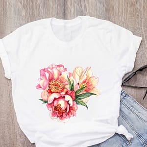 T-Shirt Fleuri Bouquet de 5 Fleurs bvr21852 XXL