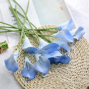 Fleurs artificielles Calla Lys Bleu