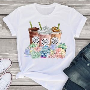 T-Shirt Fleurie Cafés et Fleurs bvr8406 XXL