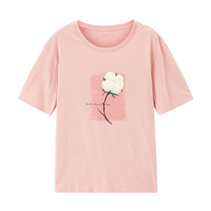 T-shirt Fleuri Fleur de Coton Rose XL