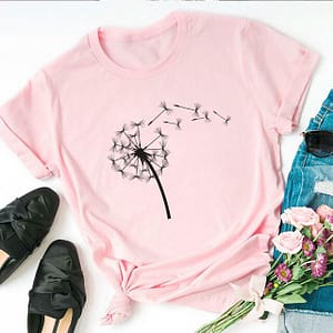 T-shirt Fleuri Pissenlit 12555-pink XXL